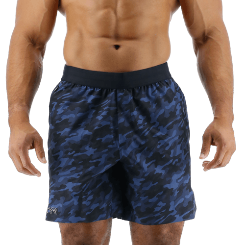 TYR GYM Mens Unbroken UnLined 7" MidNight CamShort 3 TYR GYM Mens Unbroken UnLined 7" MidNight CamShort