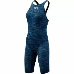 TYR Thresher Baja Blue Open Back Knee Race Suit