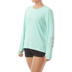 TYR Womens SunDefense Mint Long Sleeve Shirt