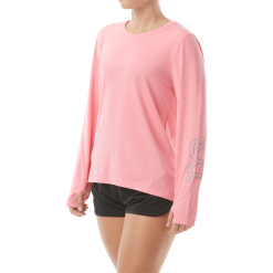 TYR Womens SunDefense Coral Long Sleeve Shirt