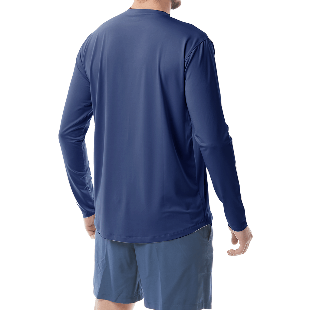 TYR Mens SunDefense Navy Long Sleeve Shirt 4 TYR Mens SunDefense Navy Long Sleeve Shirt - Image 2