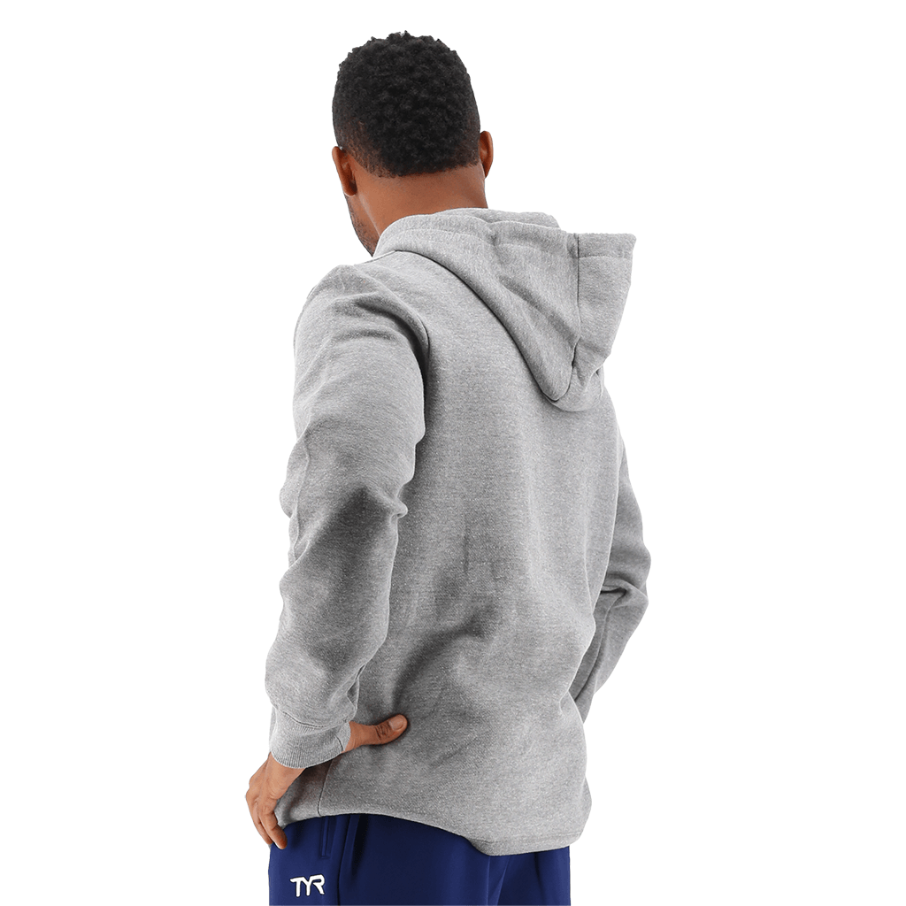 TYR Men Outline Logo Hoodie Charcoal Charcoal/Silver 5 TYR Men Outline Logo Hoodie Charcoal Charcoal/Silver - Image 3