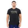 TYR Men's Big Outline Logo Charcoal/Olive T-Shirt -TYR Sales Store TYRMRB3A 951 main01
