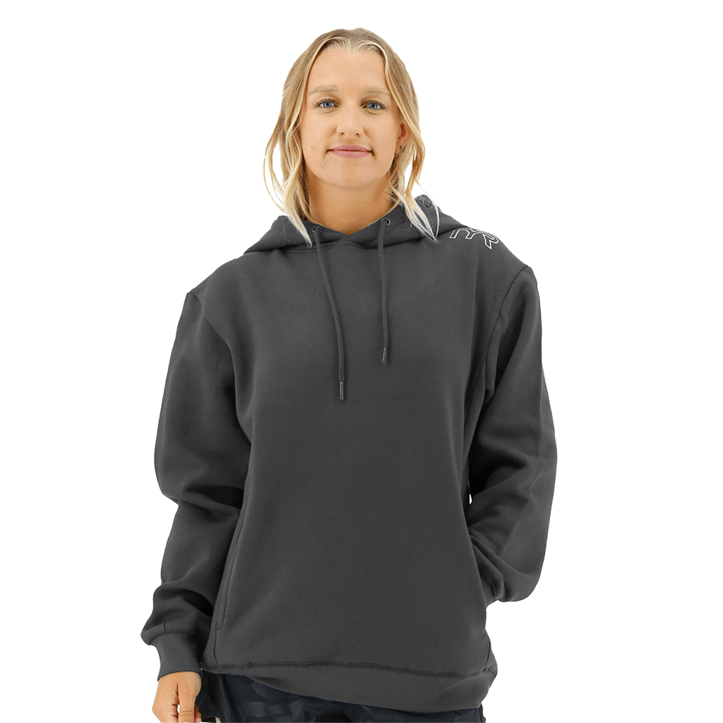 TYR Womens Outline Logo Hoodie Charcoal/Silver 3 TYR Womens Outline Logo Hoodie Charcoal/Silver