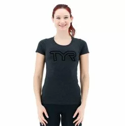 TYR Womens Charcoal/Black Big Outline T-Shirt