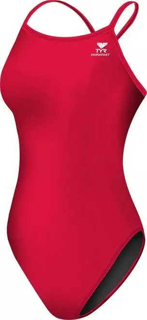 TYR Female Durafast One Solid Red Diamondfit Swimsuit 3 TYR Female Durafast One Solid Red Diamondfit Swimsuit