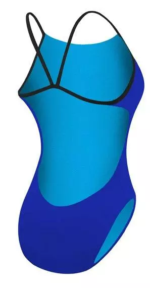 TYR Womens Solid Cutoutfit Swimsuit Royal-Black 4 TYR Womens Solid Cutoutfit Swimsuit Royal-Black - Image 2