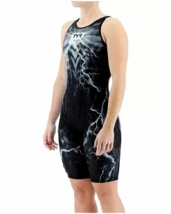 TYR Womens Venzo Phantom Black Oblivion Closed Back Race Suit